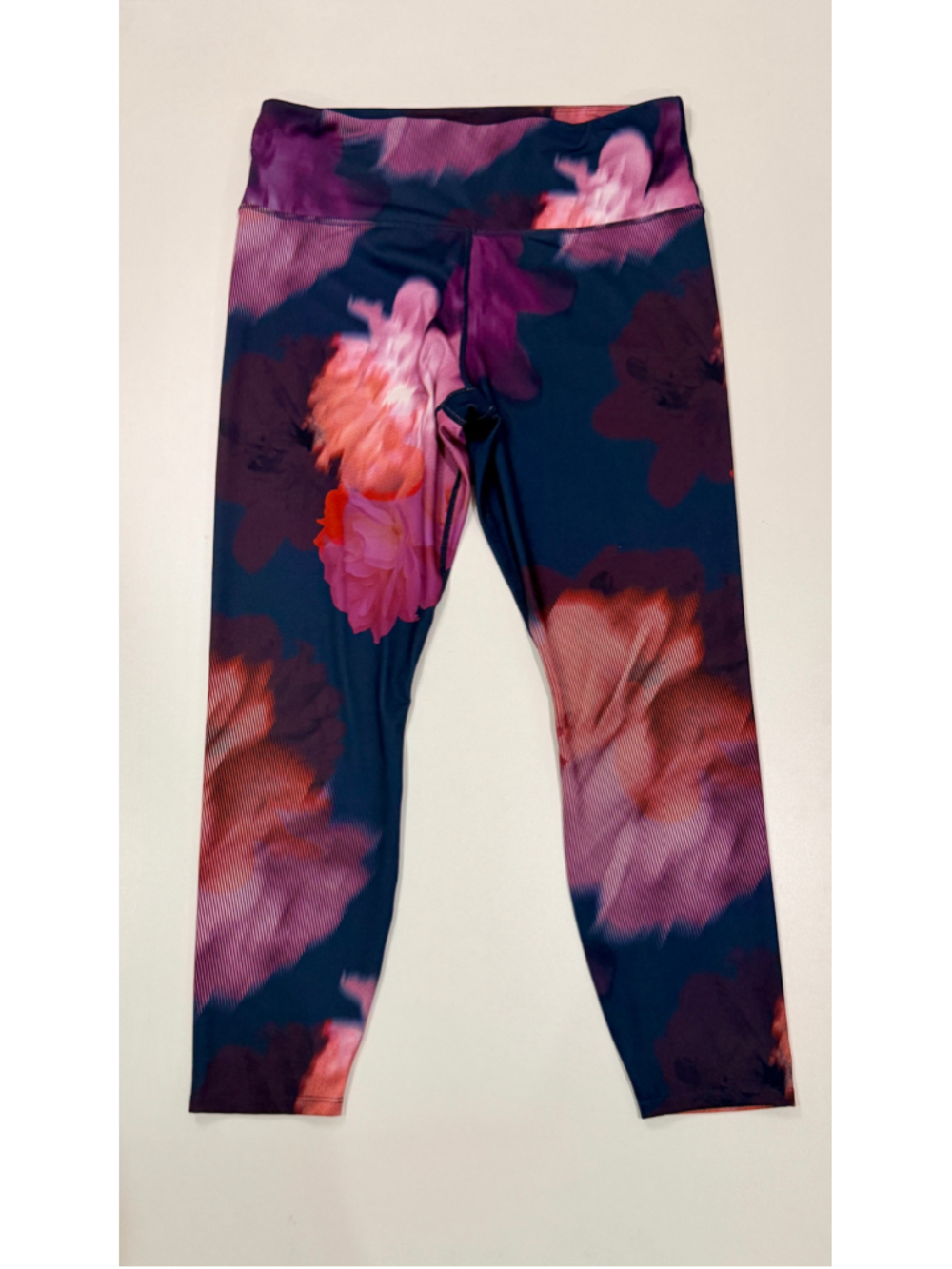 JoyLab Women’s XL Floral High Rise 7/8 Leggings Purple Pink Blue